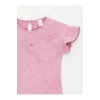 LCW baby Bisiklet Yaka Nakışlı Kız Bebek Tişört