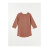 LCWAIKIKI Basic Açık Kahverengi Bisiklet Yaka Pul Payetli Uzun Kollu Kadın Bluz