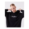 Baskılı Uzun Kollu Oversize Kadın Hoodie