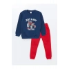 Lw - Bisiklet Yaka Uzun Kollu Erkek Bebek Sweatshirt Ve Eşofman Alt 2li Takım