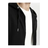 LCWAIKIKI Classic Siyah Kapüşonlu Uzun Kollu Erkek Kalın Fermuarlı Sweatshirt