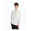 LCW Bisiklet Yaka Uzun Kollu Erkek Dokulu Sweatshirt