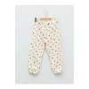 LCW baby Beli Lastikli Baskılı Kız Bebek Jogger Eşofman Alt