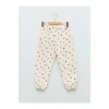 LCW baby Beli Lastikli Baskılı Kız Bebek Jogger Eşofman Alt