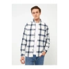 Regular Fit Uzun Kollu Ekose Gabardin Erkek Gömlek