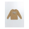 Lcw Bisiklet Yaka Baskılı Uzun Kollu Erkek Çocuk Sweatshirt