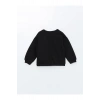 LCW Kids  Bisiklet Yaka Kalın Baskılı Kız Çocuk Sweatshirt