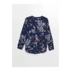 Lcw Grace Baskılı Kaçık Yaka Çiçekli Uzun Kollu Kadın Bluz