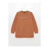 LCW Modest Bisiklet Yaka Baskılı Kadın Sweatshirt Tunik