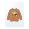 LCW Kids Bisiklet Yaka Uzun Kollu Baskılı Erkek Bebek Sweatshirt ve Eşofman Alt 2li Takım