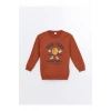 LCW Kids Bisiklet Yaka Erkek Bebek Sweatshirt ve Eşofman Alt 2li