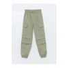 Beli Lastikli Kız Çocuk Kargo Jogger Pantolon