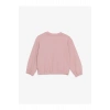LCW Kids Pembe Bisiklet Yaka Baskılı Uzun Kollu Kız Çocuk Sweatshirt