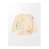 LW - Bisiklet Yaka Baskılı Kız Bebek Sweatshirt