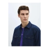 LCW Jeans İndigo Regular Fit Uzun Kollu Erkek Jean Gömlek