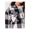 Siyah Ekose Uzun Kollu Hamile Oduncu Gömlek Ceket