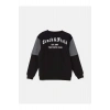 LCW Kids Siyah Bisiklet Yaka Erkek Çocuk Kalın Sweatshirt