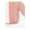 LCW baby Pembe Kapüşonlu Uzun Kollu Kız Bebek Triko Hırka