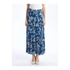 LCW Grace Mavi Beli Lastikli Desenli A Kesim Kadın Etek