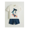 Baskılı Erkek Çocuk Tişört Ve Şort 2li (S5)