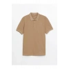 Bej Polo Yaka Kısa Kollu Erkek Tişört