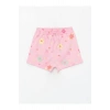 Beli Lastikli Çiçek Desenli Kız Bebek Şort (S4)