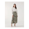 Beli Lastikli Çiçekli Kadın Etek