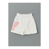 Beli Lastikli Kelebek Baskılı Kız Çocuk Şort