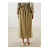 Beli Lastikli Keten Görünümlü Etek