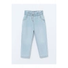 Beli Lastikli Kız Çocuk Jean Pantolon