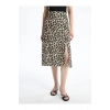 Beli Lastikli Leopar Desenli Etek