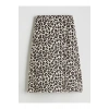 Beli Lastikli Leopar Desenli Etek