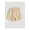 Beli Lastikli Müslin Kız Çocuk Şort