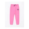 Beli Lastikli Nakışlı Kız Çocuk Jogger Eşofman Altı