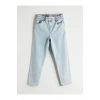 Beli Lastikli Slim Mom Kadın Jean Pantolon