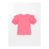 Bisiklet Yaka Basic Kısa Kollu Kız Çocuk Tişört