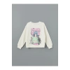 Bisiklet Yaka Baskılı Kız Çocuk Sweatshirt