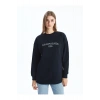 Bisiklet Yaka Baskili Oversize Kadin Sweatshirt Tunik - W4KR68Z8