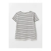 Bisiklet Yaka Çizgili Kısa Kollu Kız Çocuk Tişört