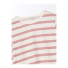 Bisiklet Yaka Çizgili Uzun Kollu Kız Çocuk Tişört