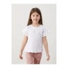 Bisiklet Yaka Kısa Kollu Basic Kız Çocuk Tişört (S5)