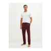 Bordo Standart Kalıp Erkek Pijama Alt