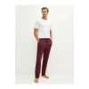 Bordo Standart Kalıp Erkek Pijama Alt