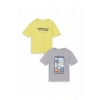 California Baskılı Erkek Çocuk Tişört 2li Takım