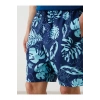 Diz Hizası Boy Desenli Erkek Deniz Şortu