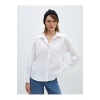 Düz Uzun Kollu Oversize Poplin Kadın Gömlek