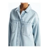 Gömlek Yaka Kadın Jean Ceket