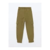 Haki Beli Lastikli Kalın Basic Erkek Çocuk Jogger Eşofman Altı