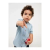 Hakim Yaka Kısa Kollu Erkek Bebek Jean Gömlek