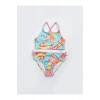 Hızlı Kuruyan Baskılı Kız Çocuk Bikini